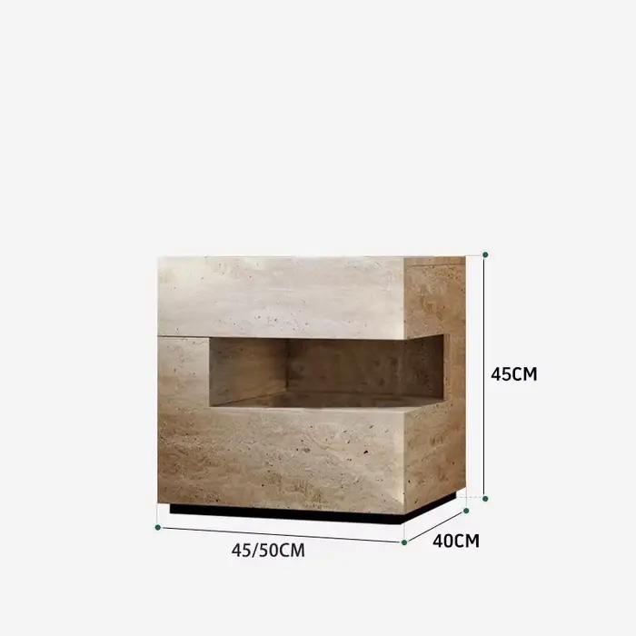 Table de chevet tendance de luxe moderne avec rangement, style vintage nordique, meuble de chambre à