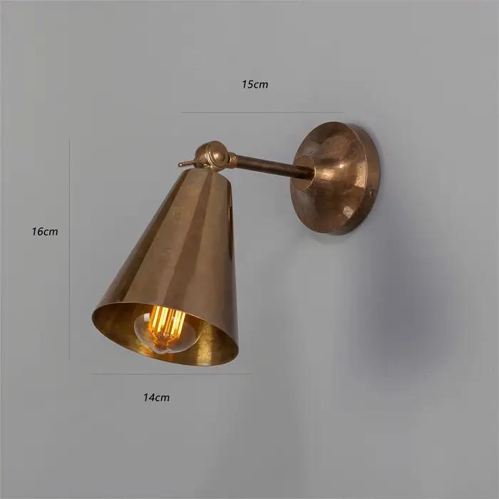Lampe de chevet rétro en cuivre pour chambre à coucher, applique murale de lecture pour Dressing, sa
