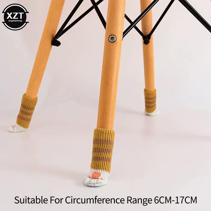 Coussinet de pied de Table et de chaise, housse de protection, griffe de chat, chaussettes tricotées