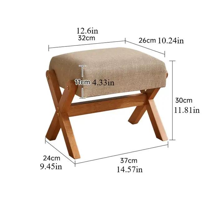 Repose-pieds en bois massif, banc à chaussures doux pour la maison, tabouret de porte, petit banc de