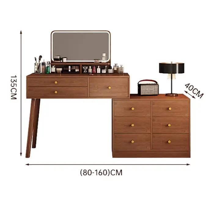 Table De vanité classique Premium avec tiroirs De rangement Table De vanité De Chambre à coucher à l
