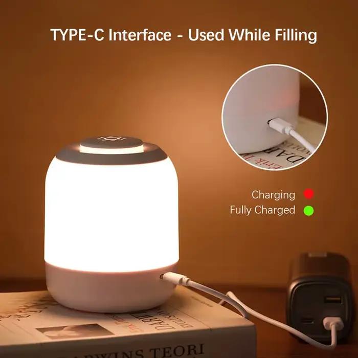 Veilleuses LED, luminosité réglable, lampe de Table Rechargeable par USB pour cuisine, chambre à cou