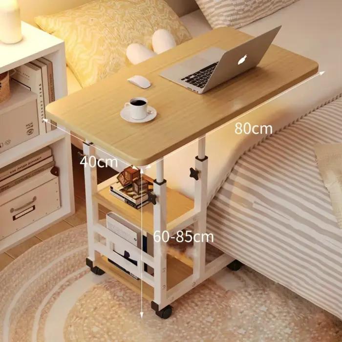 Table de chevet mobile à roulettes multifonctionnelle, Table élévatrice mobile pour chambre à couche