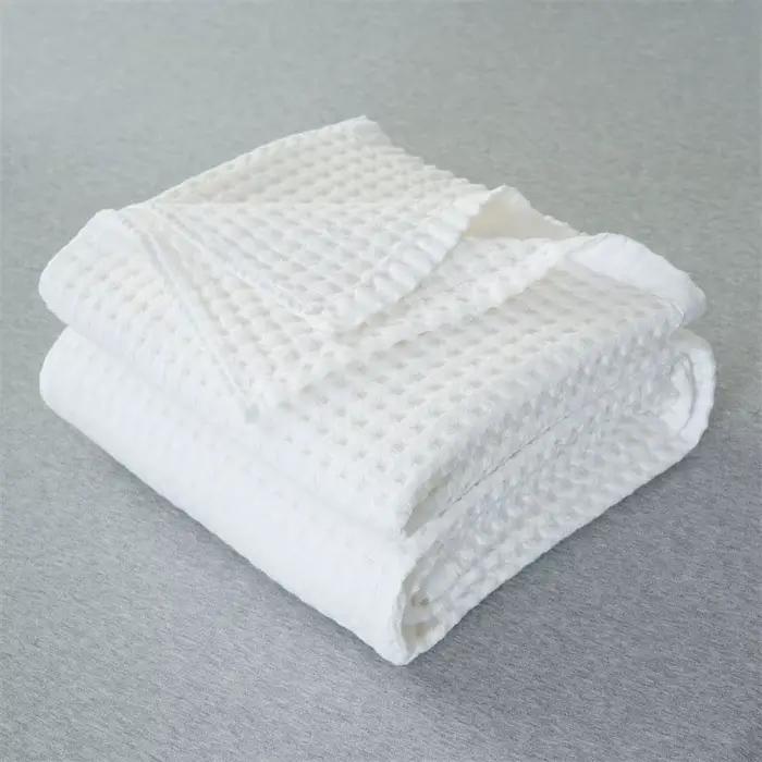 Couverture en coton gaufré à carreaux pour lit simple, double, queen, king, drap de lit, housse de c