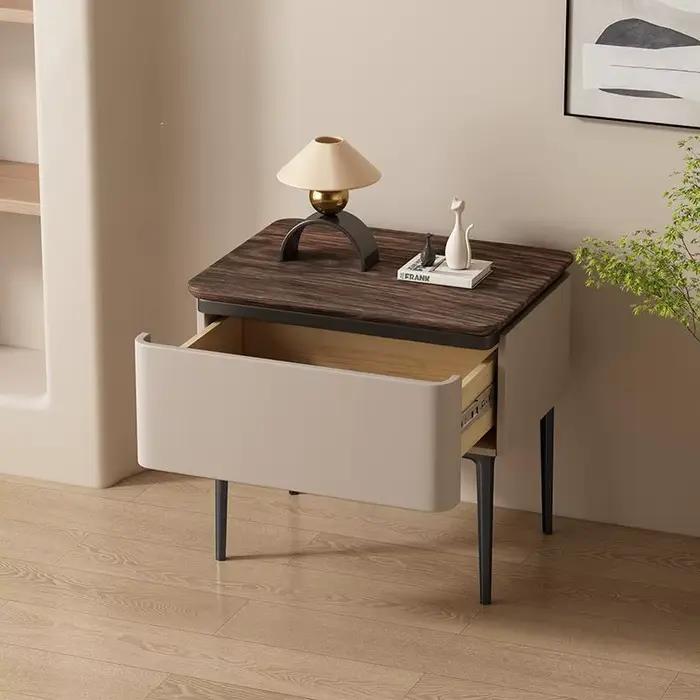 Table De chevet peu encombrante Style italien Table De chevet De luxe moderne rangement avec tiroirs