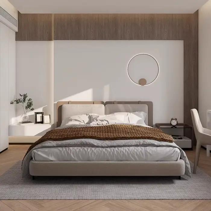 Tables de chevet modernes cadre de lit Queen Double têtes de lit rangement luxe Muebles Para dortoir