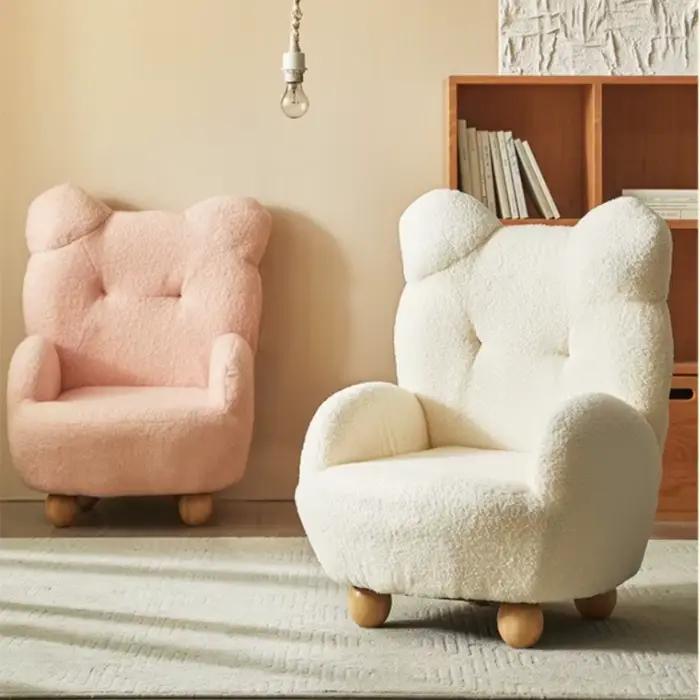 Adorable chaise longue en forme d'ours, Mini canapé simple pour chambre d'enfants, fauteuil Compact
