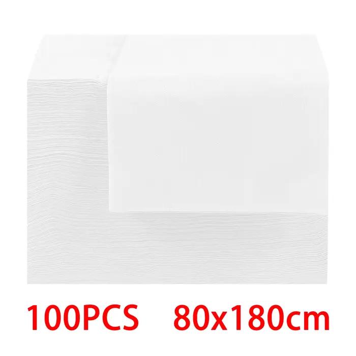 Draps de lit jetables, 100 pièces, pour Salon de beauté, Spa, Massage, épais, Non tissé, respirant,