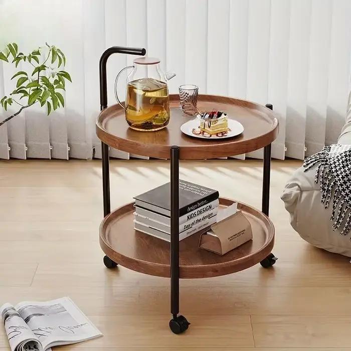Table d'appoint roulante de style nordique, table de canapé avec roulettes - Convient à la décoratio