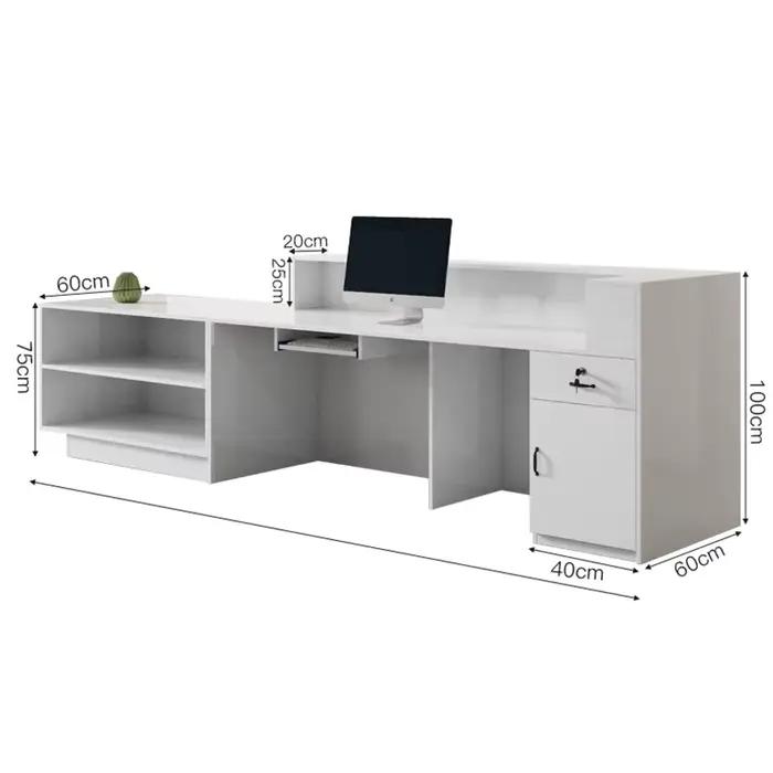 Table de bureau Premium personnalisée Glamour luxe Simple élégant bureau de réception Design moderne