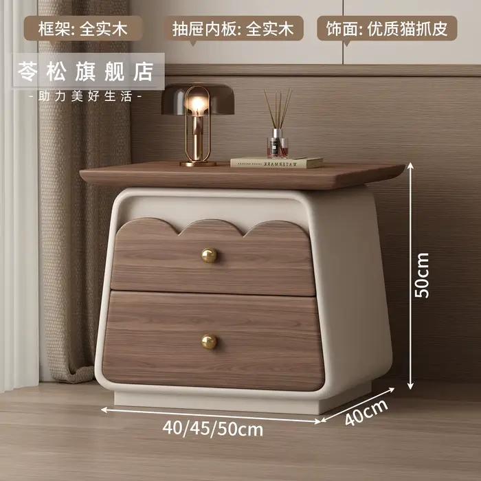 Table de chevet esthétique et tendance, de luxe, moderne, vintage, nordique, avec rangement, Meuble