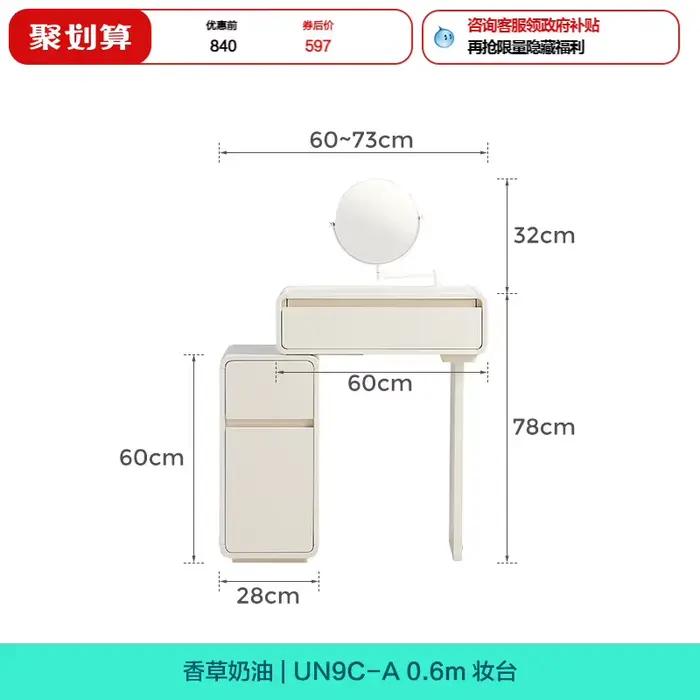 Commodes de chambre modernes blanches avec miroir, Commodes de rangement chics, Coiffeuse étroite de