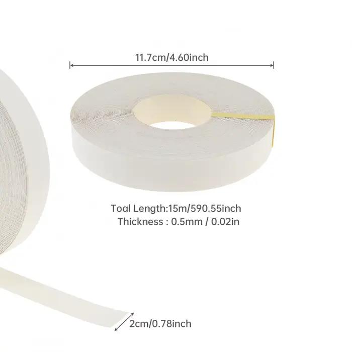 Bande adhésive thermofusible en mélamine pour meubles, 15 mètres, bande de chant, placage pré-collé,