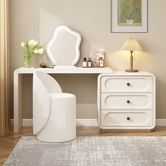 Coiffeuse d'appartement en bois, bureau de vanité, organisateur de coiffeuse de luxe européen, meubl