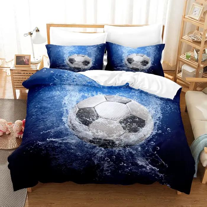 Ensembles de literie pour enfants, housse de couette imprimée en 3D, pour basket-ball, Football, dou