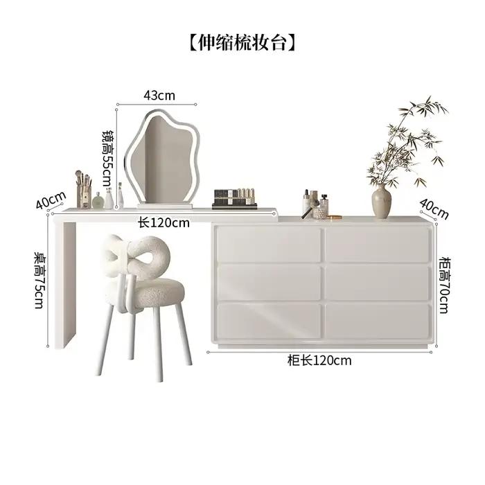 Avec tiroirs coiffeuse Design Style élégant vanité Table esthétique minimaliste Tocador De Maquillaj