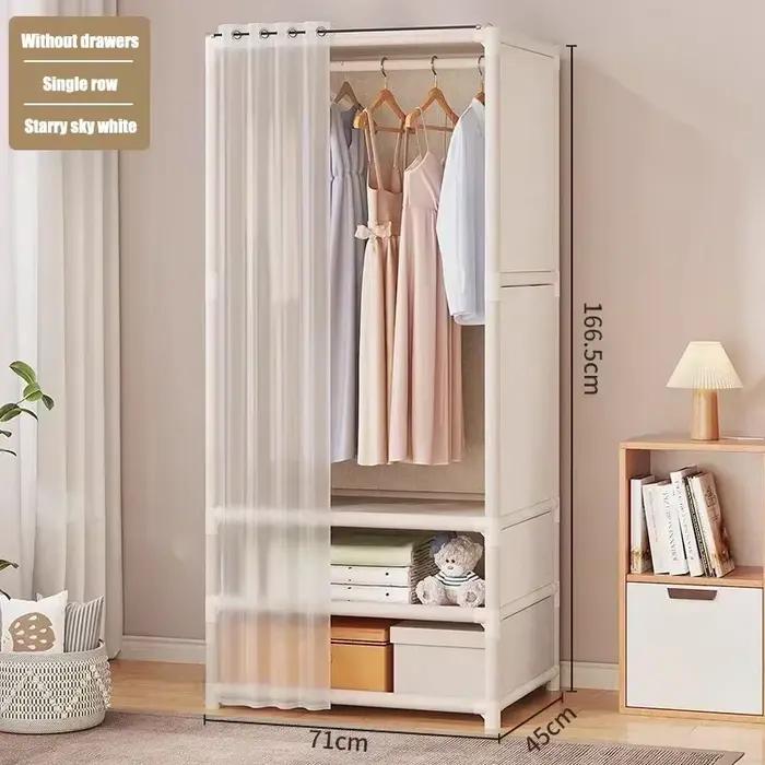 Armoire de Rangement en Tissu pour Chambre à Coucher, Simple et Grande Capacité, Robuste et Durable,