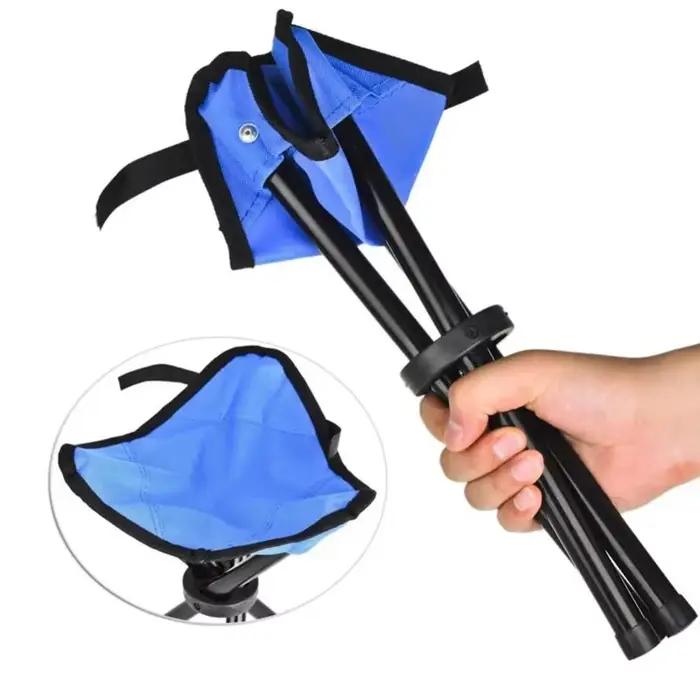 Tabouret trépied pliable en acier portable indispensable – Polyvalent pour pique-nique, camping, ran