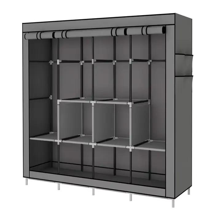 Armoire portable, étagères de rangement pour vêtements, organisateur de rangement pour vêtements ave