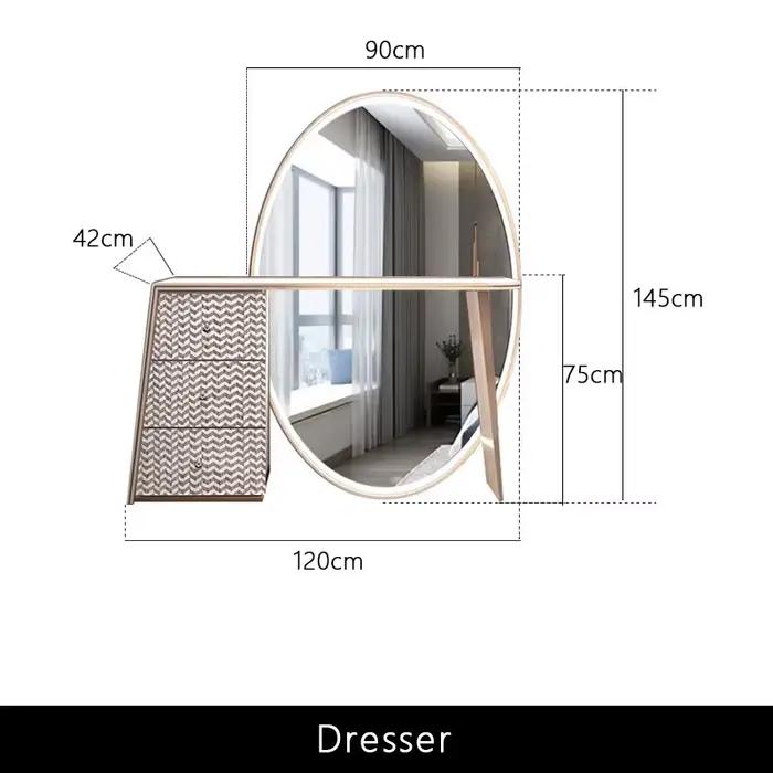 Coiffeuse italienne de luxe légère, moderne, simple, haut de gamme, pour appartement moyen et grand,