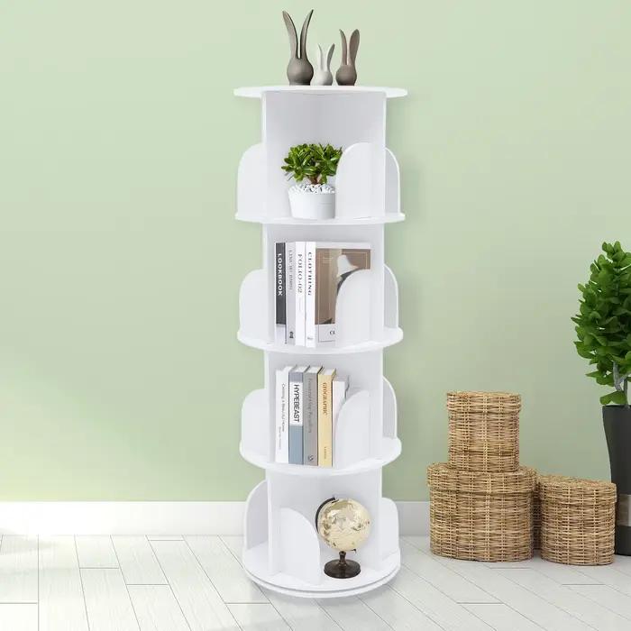 Bibliothèque rotative durable avec roulement à colonne en acier, 360 ° Installation de mortaise et