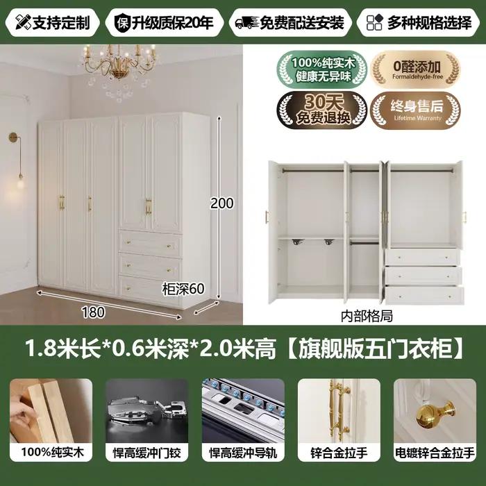 Dressing chambre armoires multifonctions étagères en bois grands armoires tiroir moderne Armario Rop