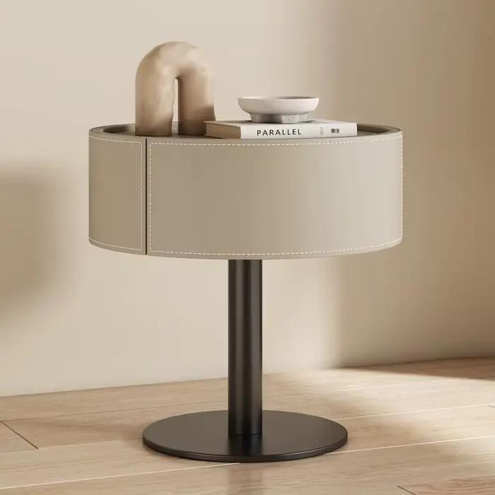 Table de chevet de style italien, design moderne et tendance, tables de chevet rondes, gain de place