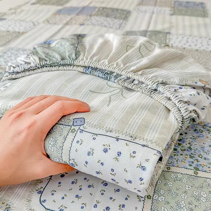 Drap-housse tendance en 100 % coton, doux pour la peau, résistant à l'usure, antidérapant, respirant