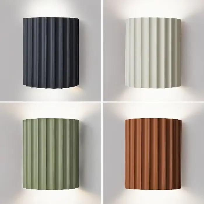 Applique murale nordique moderne en résine, éclairage d'intérieur, lampe de chevet de chambre à couc