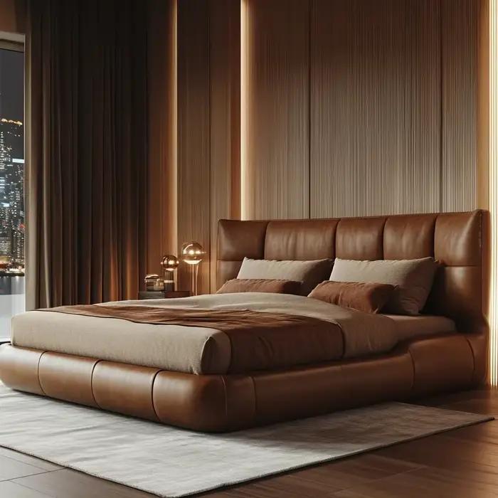 Tête de lit Double Chic haut de gamme, glamour, pleine taille, cadre de lit Double, meubles de Style