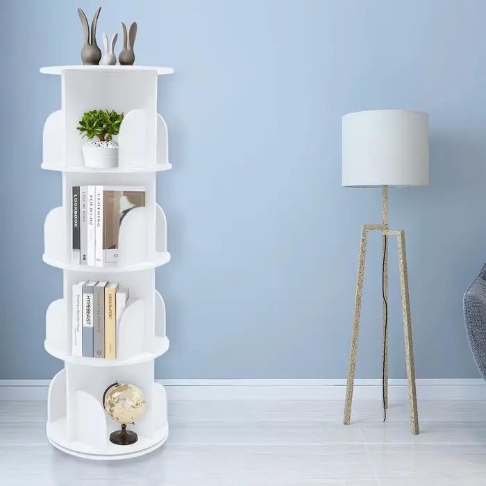 Bibliothèque rotative durable avec roulement à colonne en acier, 360 ° Installation de mortaise et