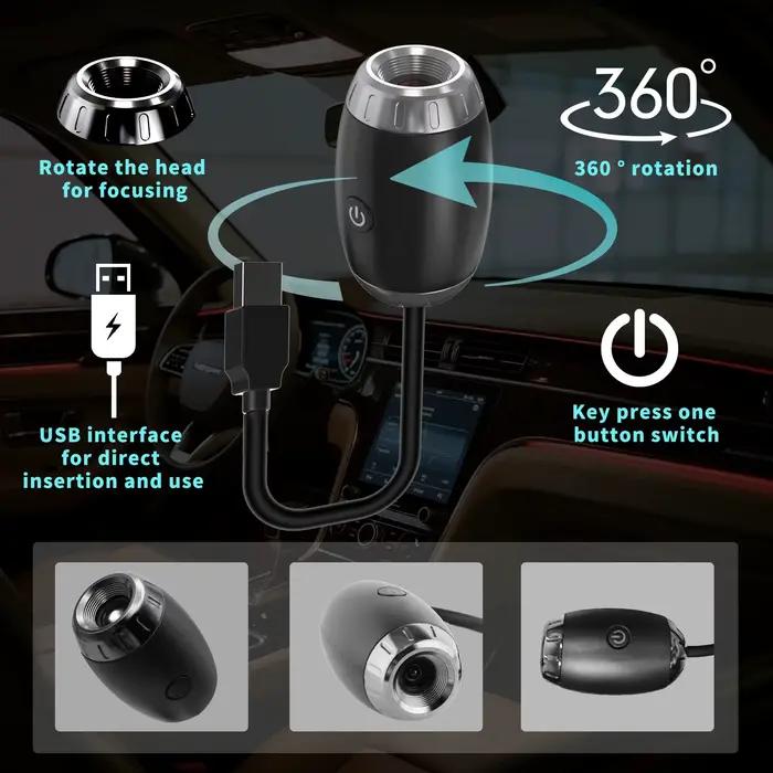 Projecteur USB Ciel Étoilé, Nouvelle Lampe d'Ambiance Mini pour Voiture et Maison, Éclairage d'Ambia