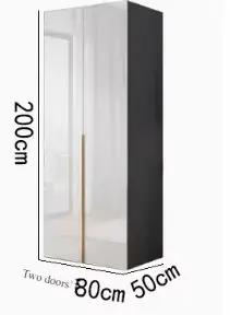 Armoires coulissantes à miroir, rangement de luxe pour chambre à coucher, armoires en bois blanc, pl
