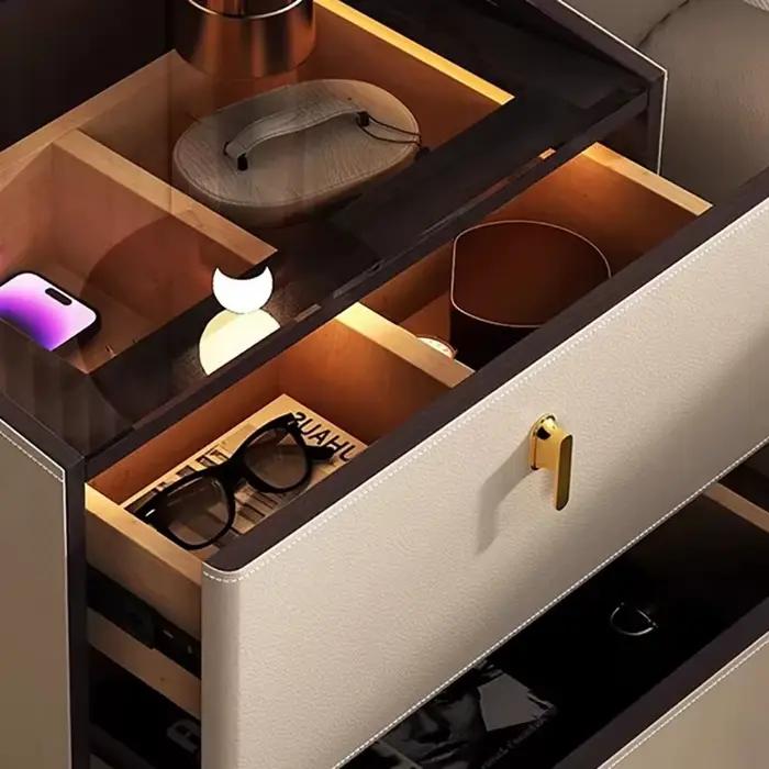 Table De chevet moderne avec capteur De lumière, organisée intelligente, tendance, avec Station De c