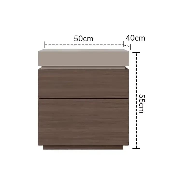 Armoire de chevet en bois massif, compartiment caché multifonctionnel, armoire de rangement cachée,