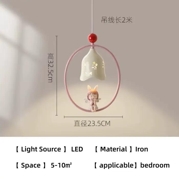 Nouvelle lampe suspendue de chevet de chambre à coucher style beurre, créative et simple, pour mur d