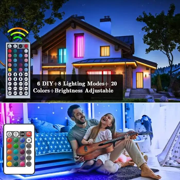 Bande lumineuse Led RGB USB 5V, 10m 20m 30m, ruban Flexible à Diode pour décoration de chambre à cou