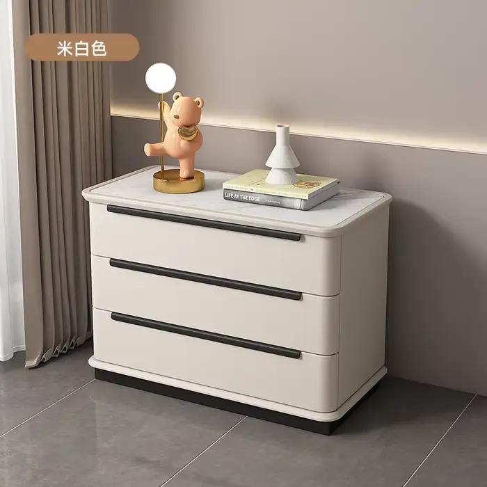 Table De Chevet Design mobile, espace De rangement, tiroirs De chambre confortables, Table De nuit D