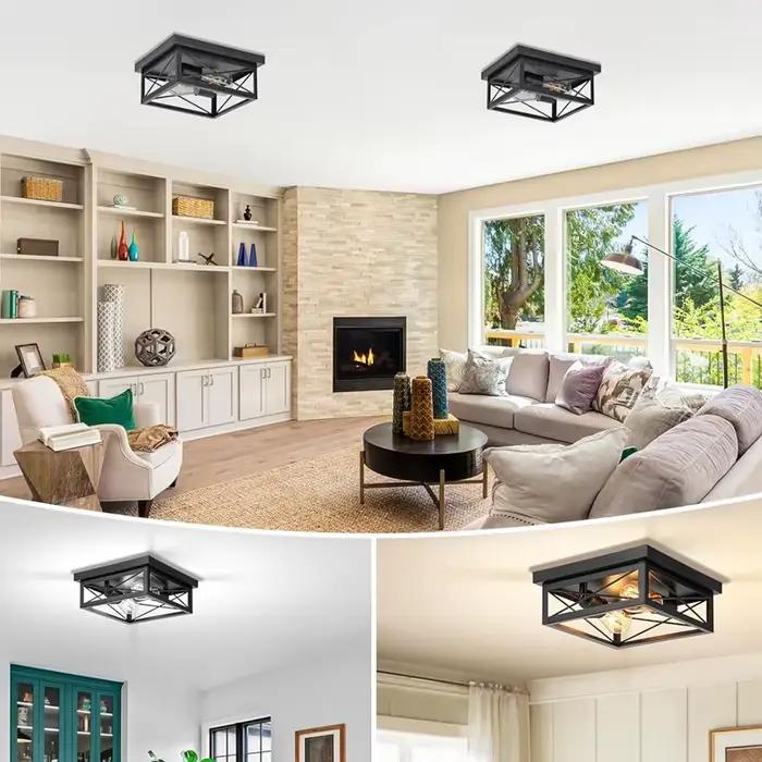 Plafonnier industriel rétro américain, luminaire décoratif de plafond, idéal pour un couloir, une sa