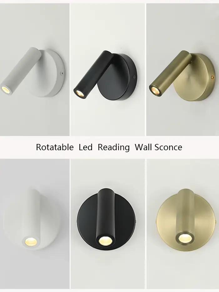Applique murale LED réglable, lampe de lecture de chevet créative pour hôtel, chambre à coucher, étu
