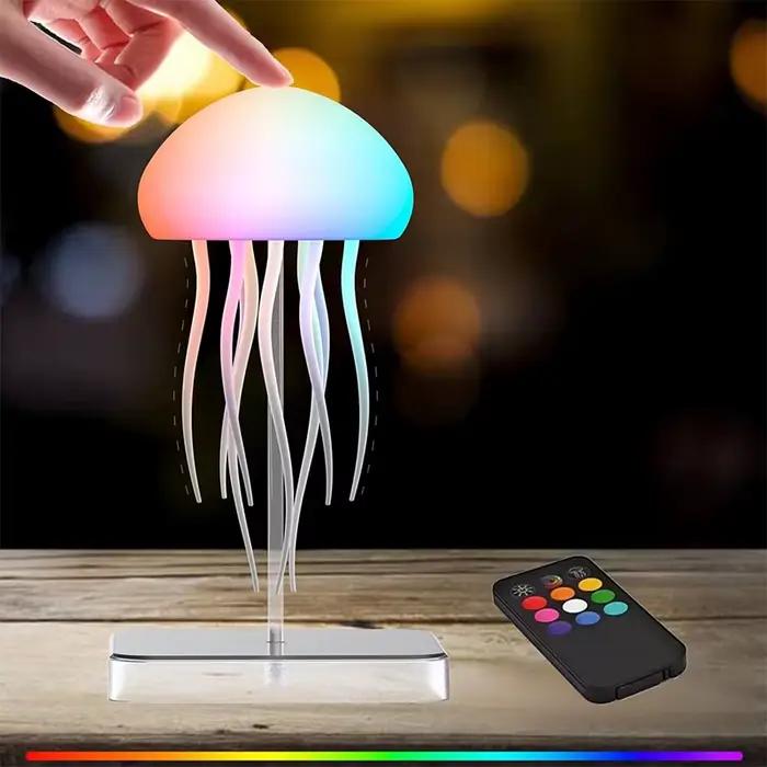 Lampe méduse LED avec 9 tentacules, 2 Modes de fonctionnement, batterie Ultra longue durée, effets d
