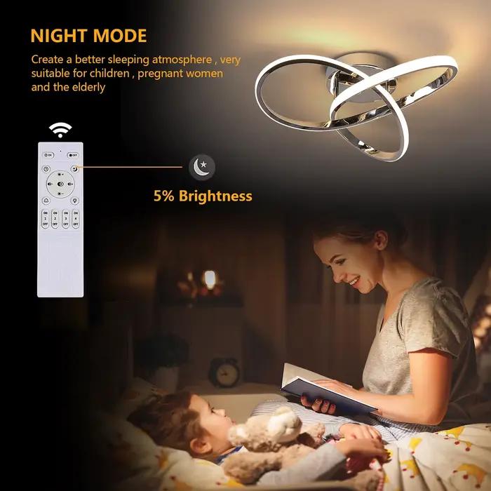Plafonnier réglable, plafonnier LED 36W avec télécommande pour salon, couloir, cuisine salle de bain