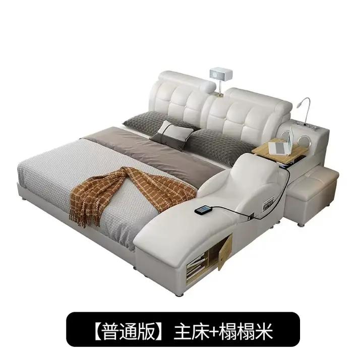 Lit double de luxe 180x200 avec rangement, style Tatami Princesse, italien unique, multifonction, bi