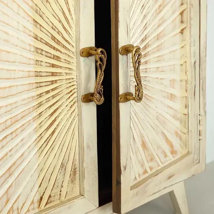 Poignée de porte de garde-robe vintage faite à la main, entièrement en cuivre, poignée de porte de v