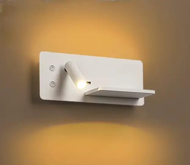 Applique murale Led à chargement sans fil, pour chambre à coucher, chevet, hôtel, éclairage de lectu