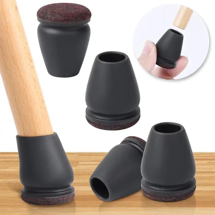 Coussinets de pieds de chaise en silicone coordonnants, capuchons de pieds de chaise en feutre, prot