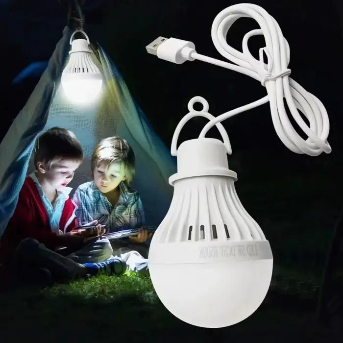 Ampoule USB LED lampe de Camping Portable Mini ampoule 5V puissance livre lumières étudiant apprenti