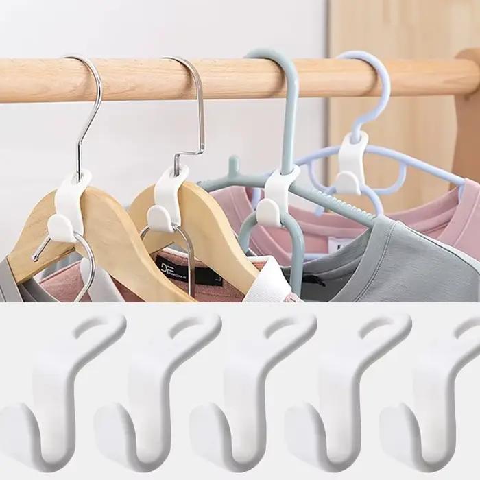 200 ensemble/lot garde-robe gain de place pile cintre crochet patère en plastique placard pile cintr