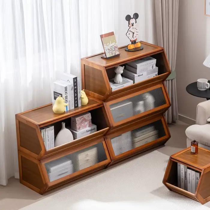Armoire de rangement empilable multifonctionnelle avec couvercle, boîte de rangement divers, boîte d