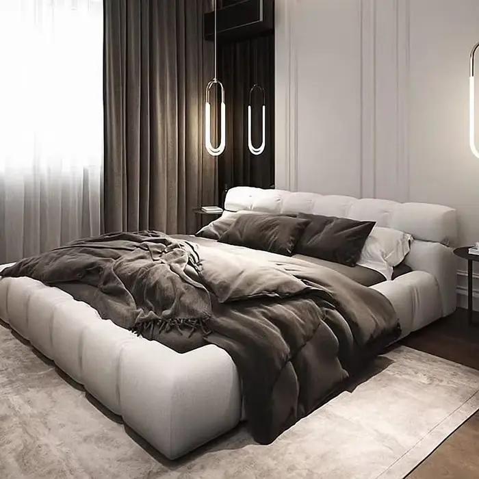 Tiroirs Queen rembourrés, tête De lit nordique, rangement De lit moderne pour chambre à coucher, Meu